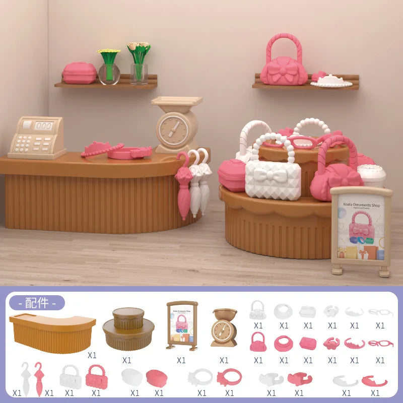 Mini-supermarché, jeux de shopping, accessoires de maison de poupée, jouets éducatifs pour enfants, jouets d'interaction familiale