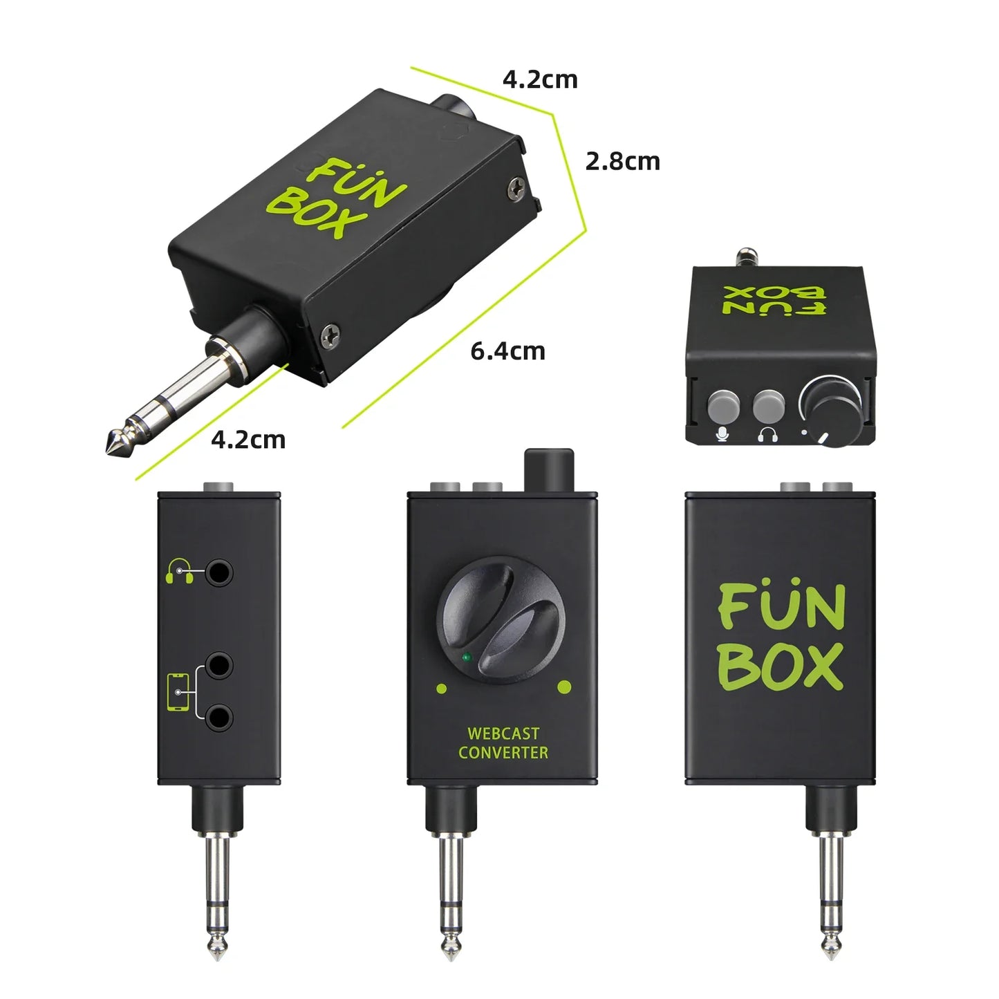 IKGE DJ Console Mixer, Live Streaming Adapter, output device supports smartphones, laptops, PCs, etc., for Karaoke, Recording