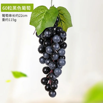 5PCS 12/18/24/36/60/85/100 Heads Artificial Grapes Christmas Halloween Wedding Party Home Garden Hanging Decoration Fake Fruits