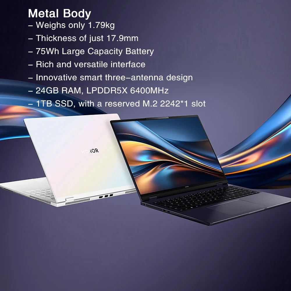 HONOR MagicBook Pro 16 HUNTER 2024 DRA-54 Gaming Laptop Intel Ultra 5/7 NVIDIA RTX 4060 1TB 16" Inch 3K 165Hz Gamer Computer PC
