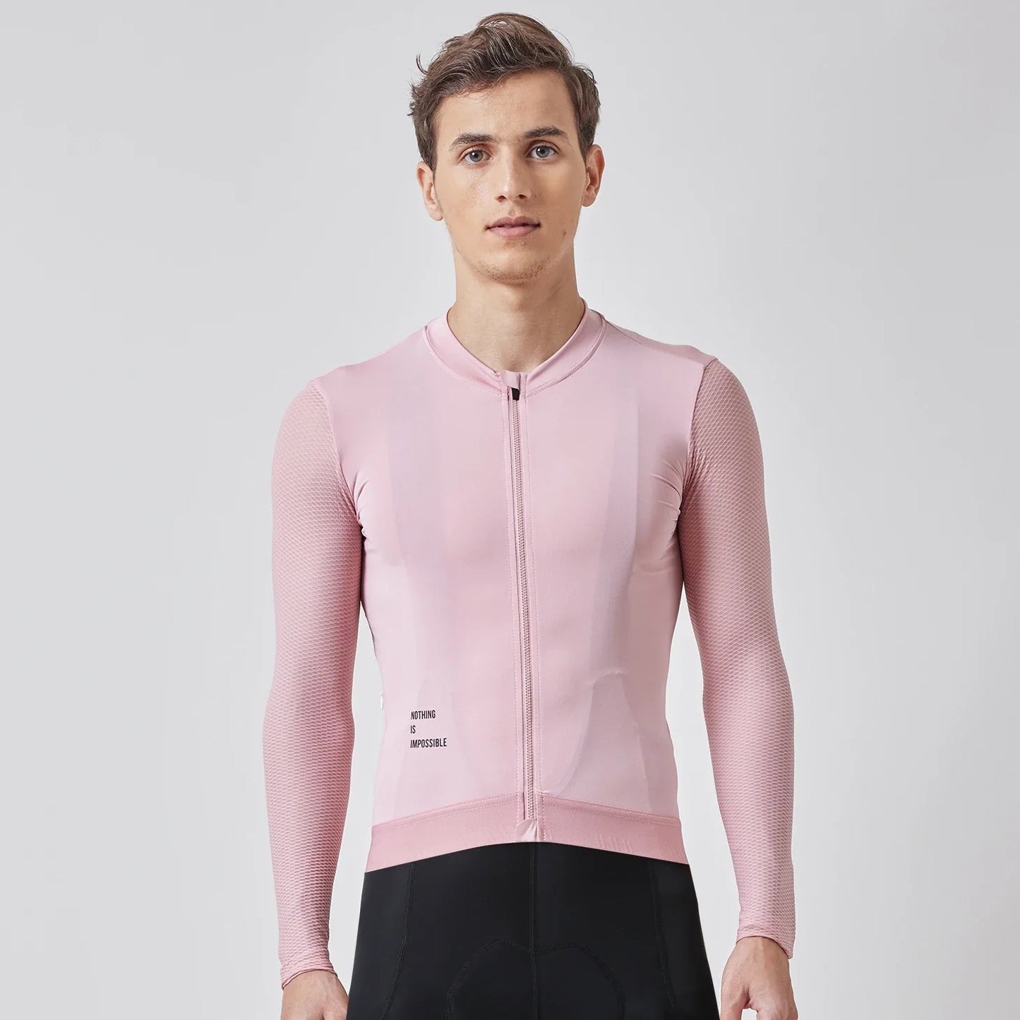 SPEXCEL nouveau maillot de cyclisme professionnel à manches longues été tissu léger conception à col bas avec manches en maille légère pour hommes
