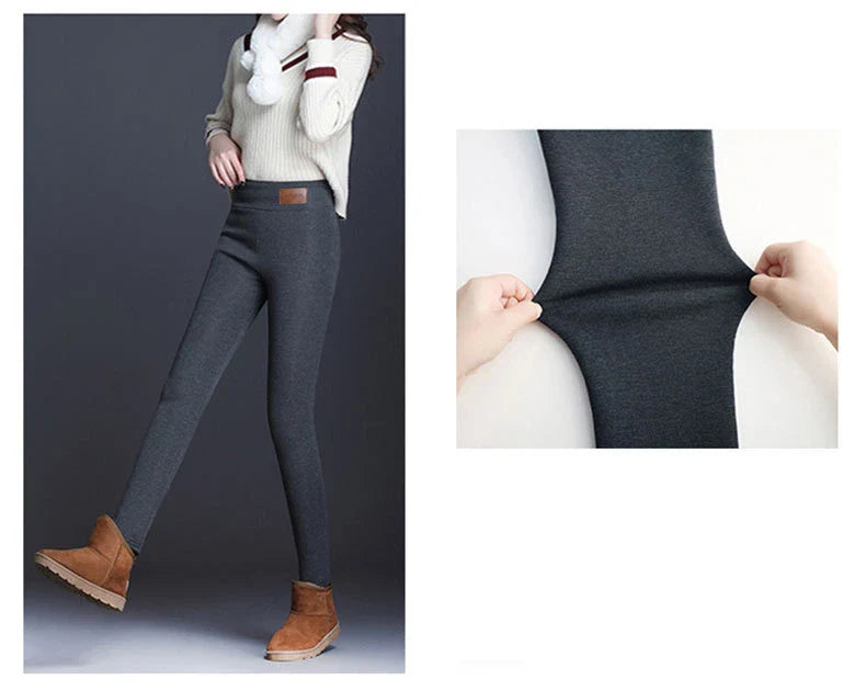 Legging taille haute sans couture pour femme avec intérieur en polaire doux, thermique, chaud, isolé, pour l'hiver. Collant polaire chaud pour femme. Vêtements d'hiver pour femme.