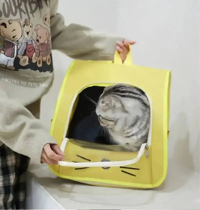 Sac à dos de transport pour animaux de compagnie, grand sac à dos pour chat, Transparent, respirant, Portable, pour chats et chiens, sac à bandoulière de transport