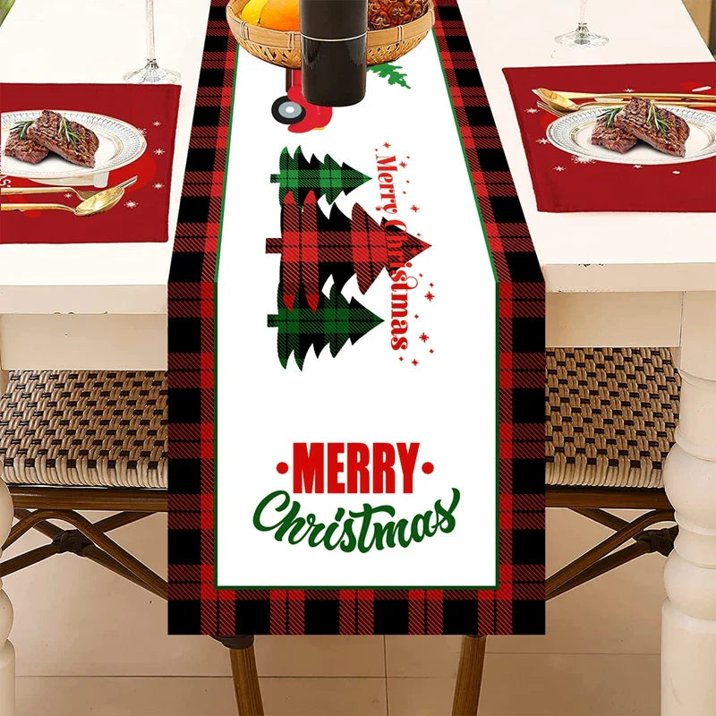 Chemin de Table de Noël, Décoration pour la Maison, Couverture de Nappe, Ornement, Cadeaux, ixdu Nouvel An, 2023