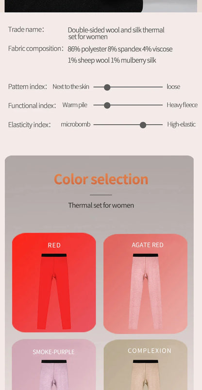 Leggings épais doublés de polaire pour femmes, vêtements intérieurs moulants pour l'automne et l'hiver, pantalons chauds sans couture en laine et soie de mûrier pour femmes