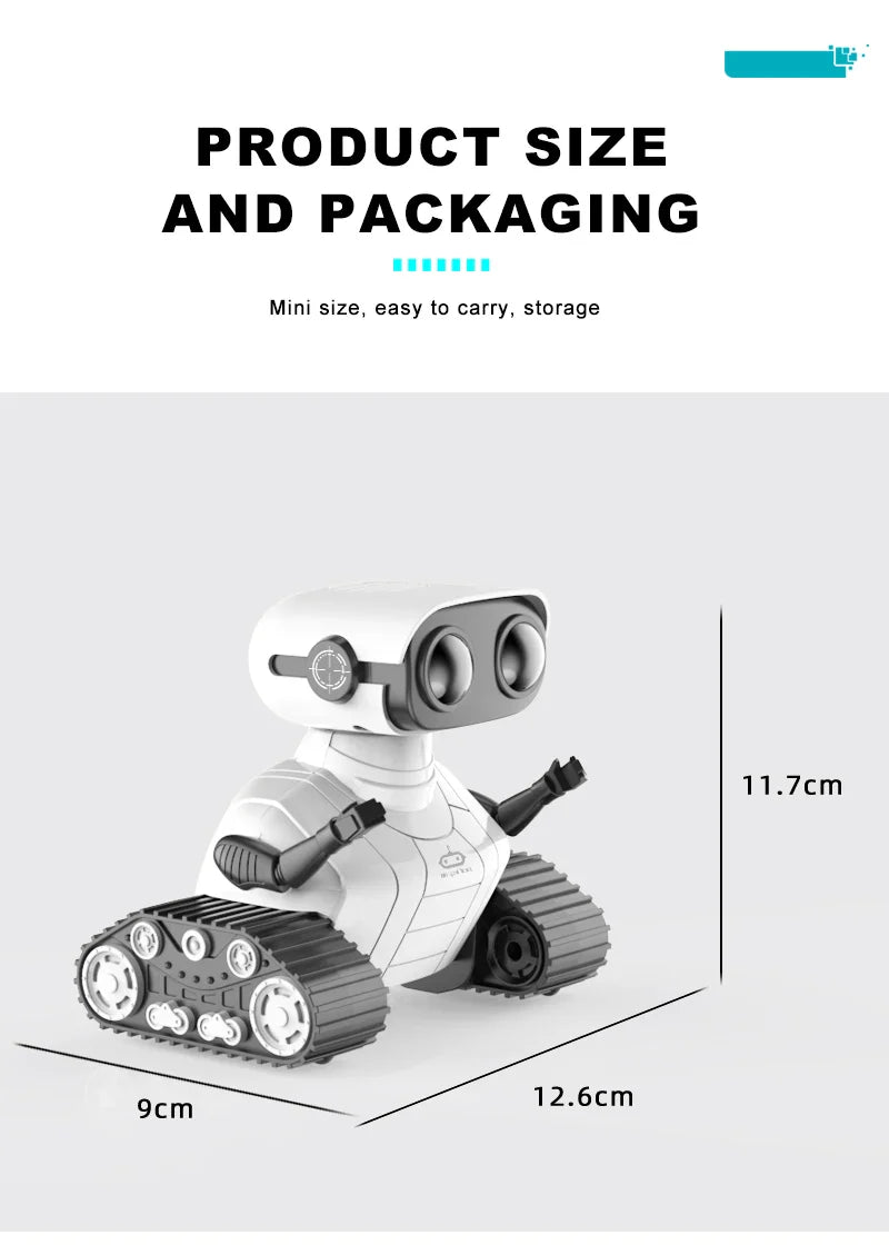 Ebo Robot jouets Robot RC Rechargeable pour enfants garçons et filles jouet télécommandé avec musique et yeux LED cadeau pour enfants