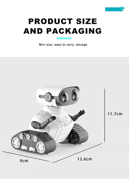 Ebo Robot jouets Robot RC Rechargeable pour enfants garçons et filles jouet télécommandé avec musique et yeux LED cadeau pour enfants