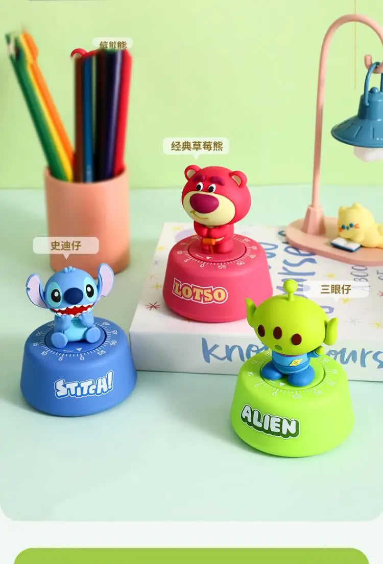 Stitchou Cute Cartoons Cute Pet Stitchou Timer Student Self-Discipline Learning Times Management Kitchen Machinery Timing Reminder