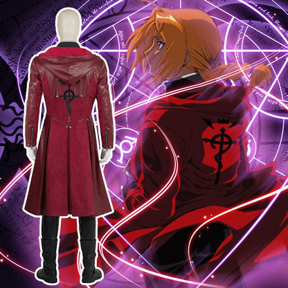 Halloween Performance Party Steel Alchemist Edward Elric Cosplay in The Same Costume Set