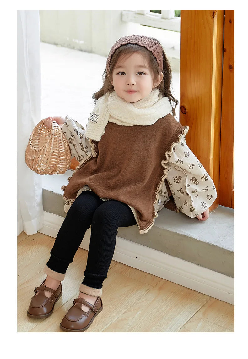 Leggings d'hiver pour enfants, pantalon avec sourire extra, pour filles