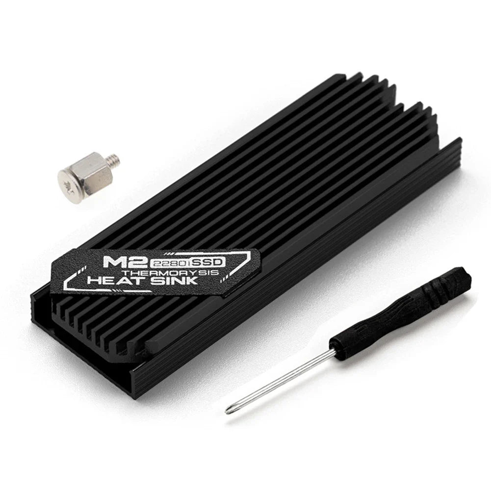 Dissipateur thermique pour SSD NVMe M.2, dissipateur thermique en aluminium pour disque dur M.2 2280 avec pad thermique en silicone pour PC / PS5 SSD PCIE 2280