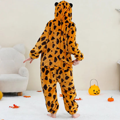 MICHLEY – Combinaison à capuche en flanelle motif Capybara pour enfant, pyjama, grenouillère, déguisement pour Halloween, pour garçon et fille
