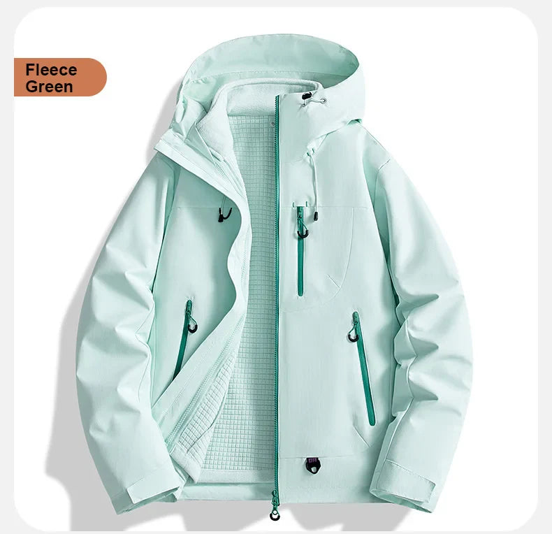Veste d'extérieur trois en un deux pièces, coupe-vent, imperméable, combinaison de randonnée pour Couple, costume d'extérieur pour hommes et femmes
