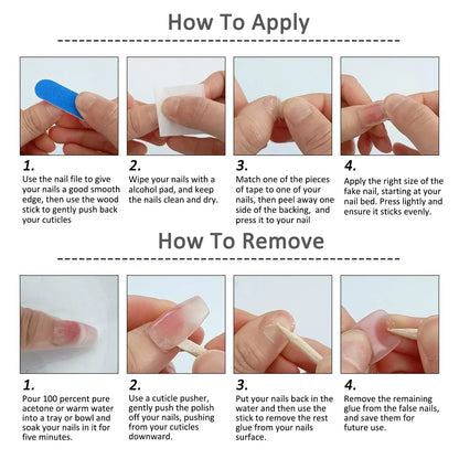 10 faux ongles bleus faits main de style cowboy, ongles adhésifs à presser, couverture complète, Uñas Накладные Ногти