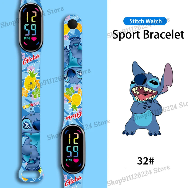 Montres Stitch pour enfants, filles, étanche, sport, écran tactile, pour femmes, horloge numérique étanche, bracelet, cadeaux exquis