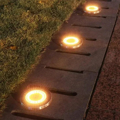 1/4/8 pièces lumières solaires extérieures 8/20LED s disque lampe souterraine projecteur enterré lumière solaire pour la maison jardin pelouse cour décoration
