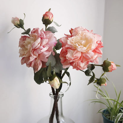 Grand Bouquet de pivoines blanches haut de gamme, fleurs artificielles pour décoration de mariage, de maison, fausses fleurs pour le nouvel an, décorations d'automne