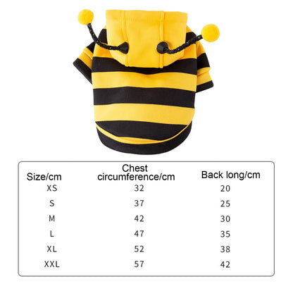 Cat costume, bee, Halloween costume, small pet clothing, fashion, adorable cat hoodies
