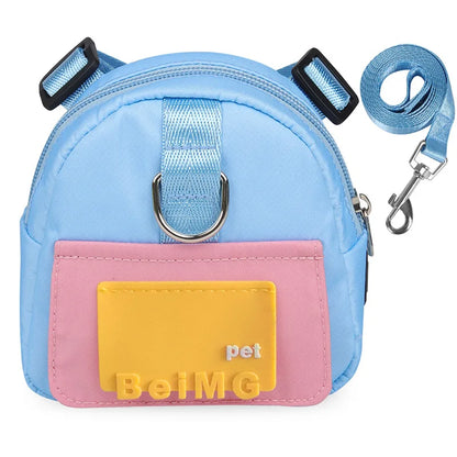 Animal de compagnie auto sac à dos animal de compagnie auto-sac à dos dessin animé chien poitrine petit cartable chat chien en plein air voyage chien sac à dos fournitures pour animaux de compagnie en gros