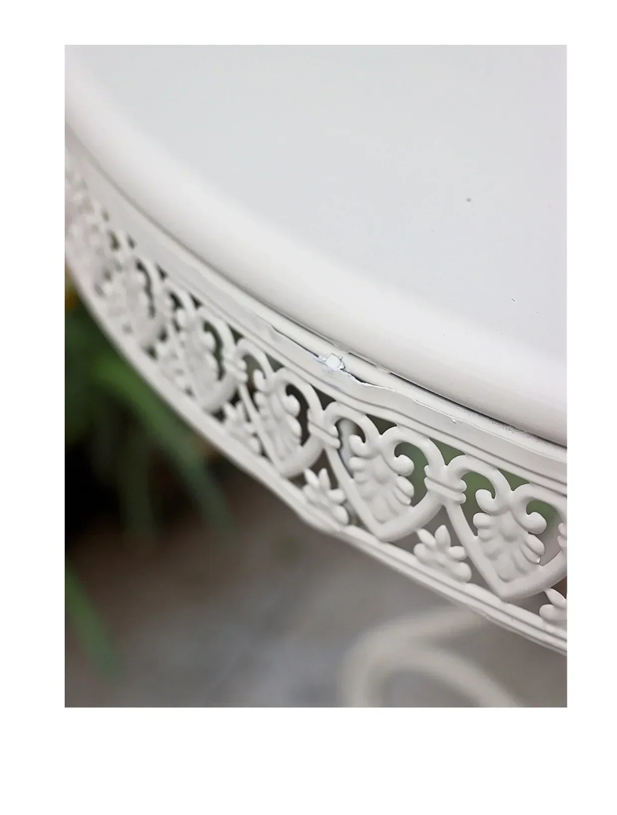 Table d'extérieur en fer européen, balcon de cour, table de terrasse, conception de dentelle, meubles de jardin, décoration de la maison, petite table basse