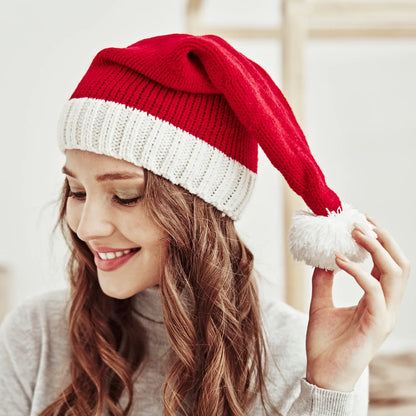 Bonnet de Père Noël à pompons pour enfants et adultes, mignon, doux, fête du Nouvel An, cadeau pour enfants, décoration de Noël, Noel, 2024