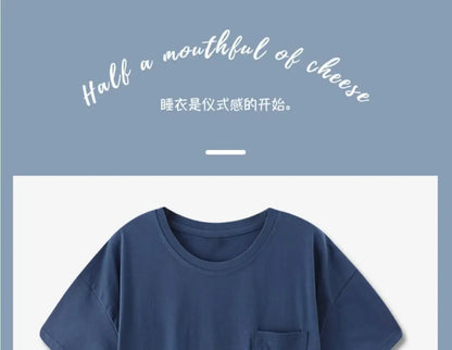 Stitch anime summer pure cotton men and women couple pajamas creative cute short-sleeved shorts home service suit holiday gift