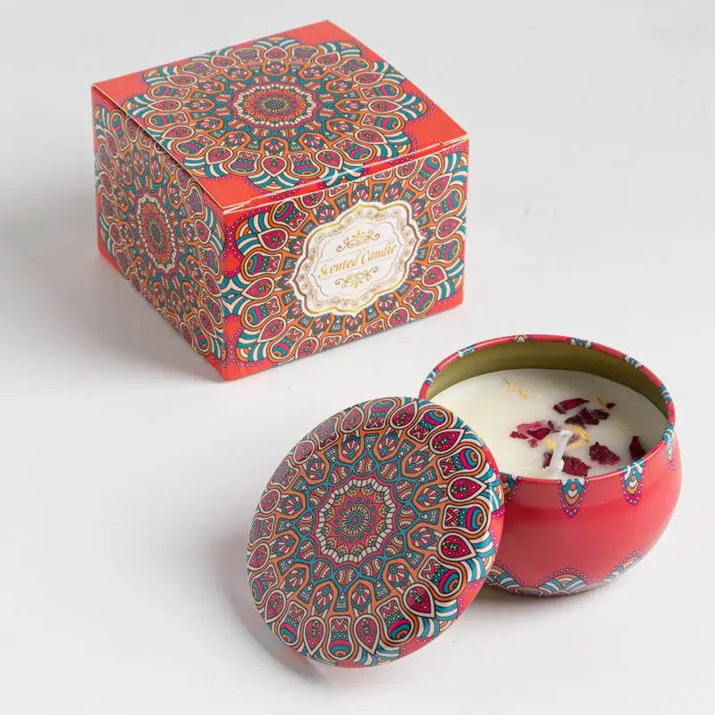 Bougies parfumées Osmanthus Gardenia avec pétales, petites bougies parfumées romantiques pour cadeaux d'anniversaire de filles, aromathérapie pour la maison