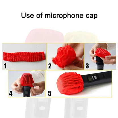 Microphone Hygiene Cover Odor Removal Disposable Disposable Non-woven Windscreen Protective Mic Pad for KTV Karaoke Supplies