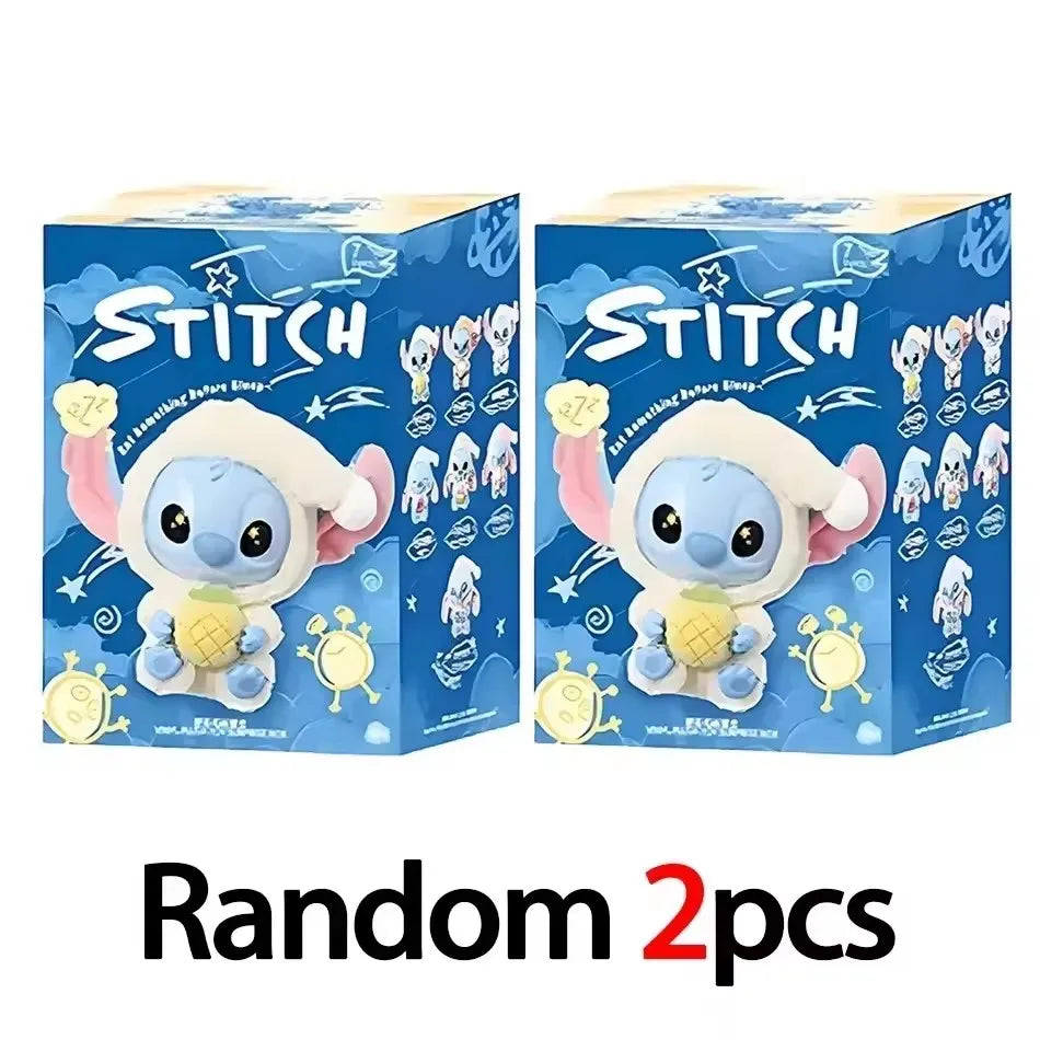 2025 New Stitch Eat Some Thing Before Sleep Series Vinyl Blind Box Bag Pendant Cute Plush Doll Mystery Box Toy Surprise Gifts