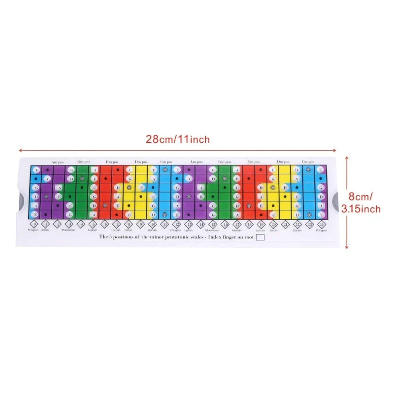 Balances de guitare acoustique règle coulissante outil d'apprentissage règle coulissante pentatonique pour pratiquer vos accessoires de guitare à l'échelle