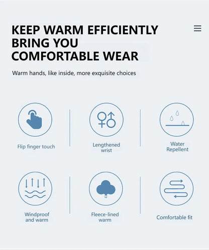GTUBIKE nouveaux gants de ski chauds d'hiver unisexe coupe-vent résistant au froid gants pour écran tactile pour les Sports de plein air course randonnée cyclisme