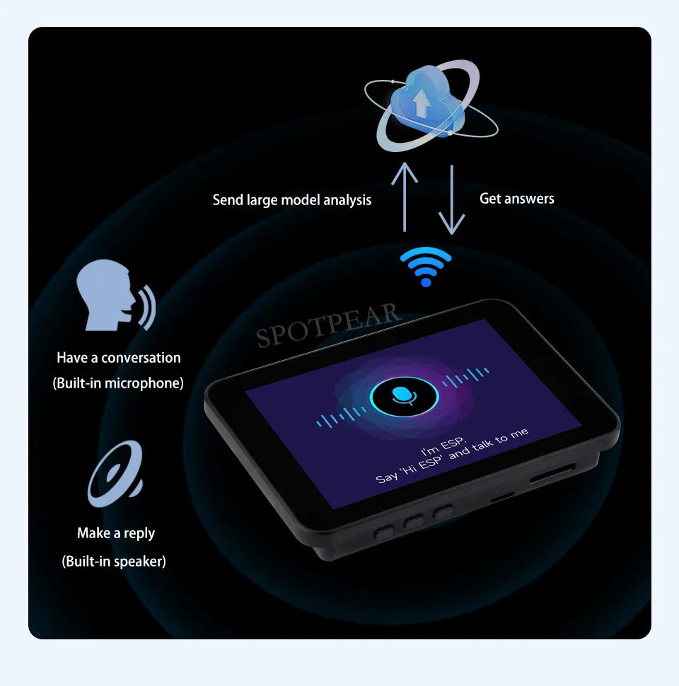 ESP32-S3 Development Board 3.5inch LCD Touch Screen Display  N16R8  AI Voice Chat Robot BOX 6-Axis /Camera /SD