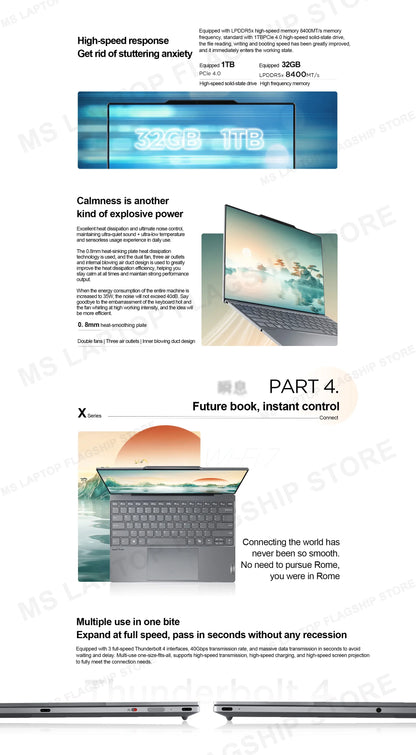 【2025 New】Lenovo ThinkBook X 32G+1T Ultra5/Ultra9/ARC 13.5inch 2.8K 120Hz （Optional Touch Version）