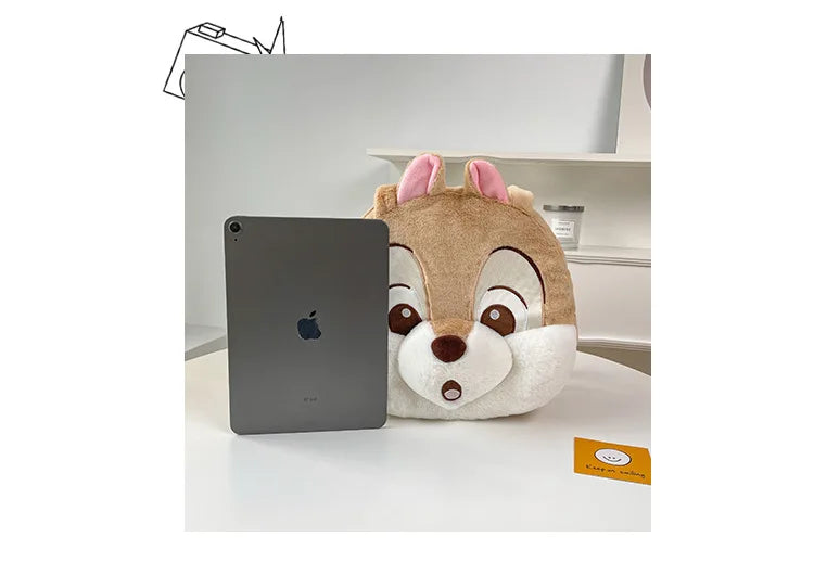 Plush Cartoon Chipmunk Squirrel  Large Capacity Shoulder Bag Sweet Versatile Cute Women's Bag Stitch Mobile Cosmetics Storage