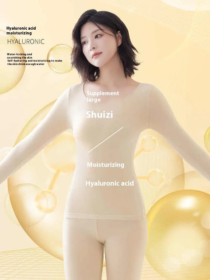 Seamless women's thermal underwear set women's first layer thermal top long johns 2-piece suit winter thermo clothing ladies slim