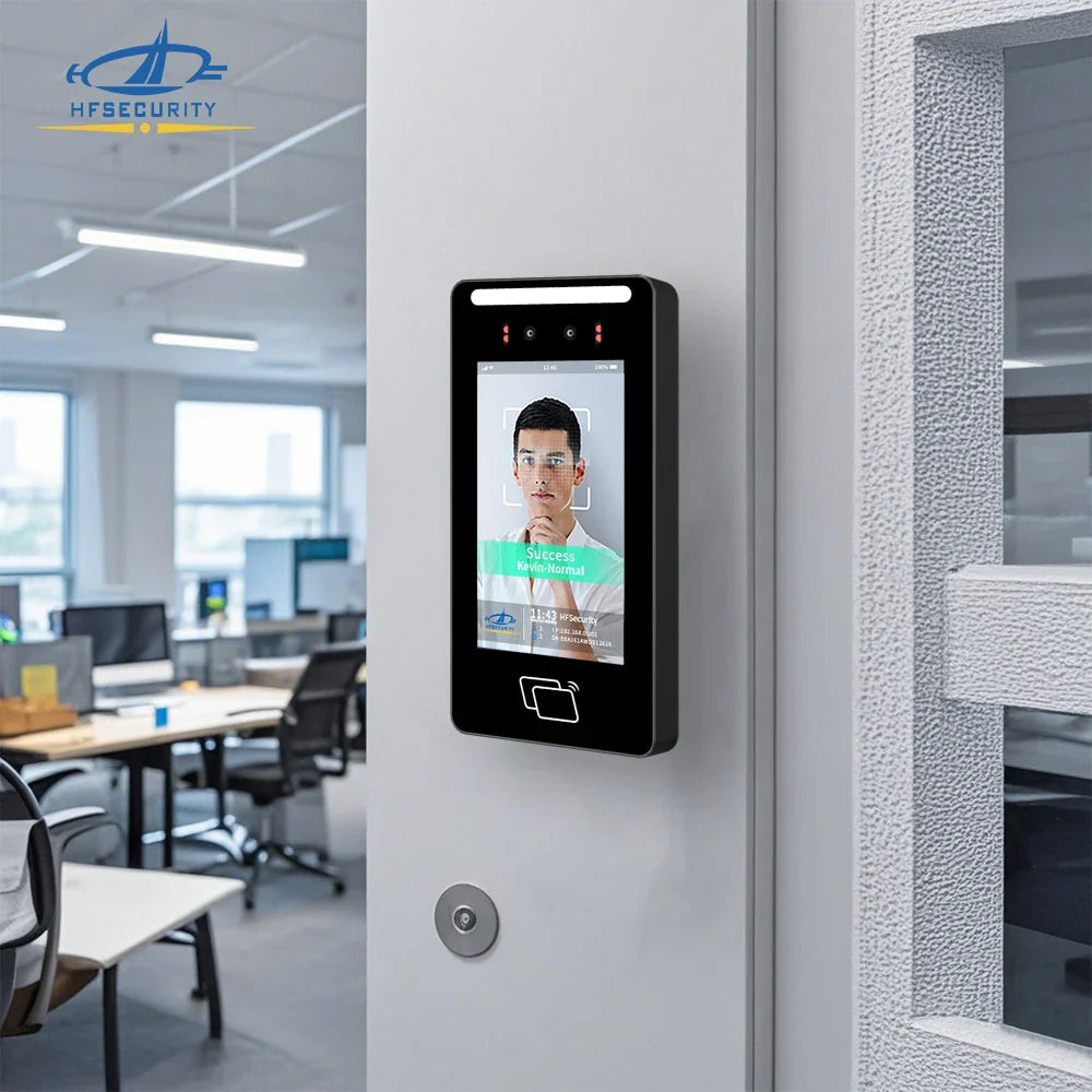 HFSecurity FR05 Lecteur de carte RFID et de reconnaissance faciale tout-en-un avec Wifi, système de contrôle d'accès de présence, lecteur de détection de visage