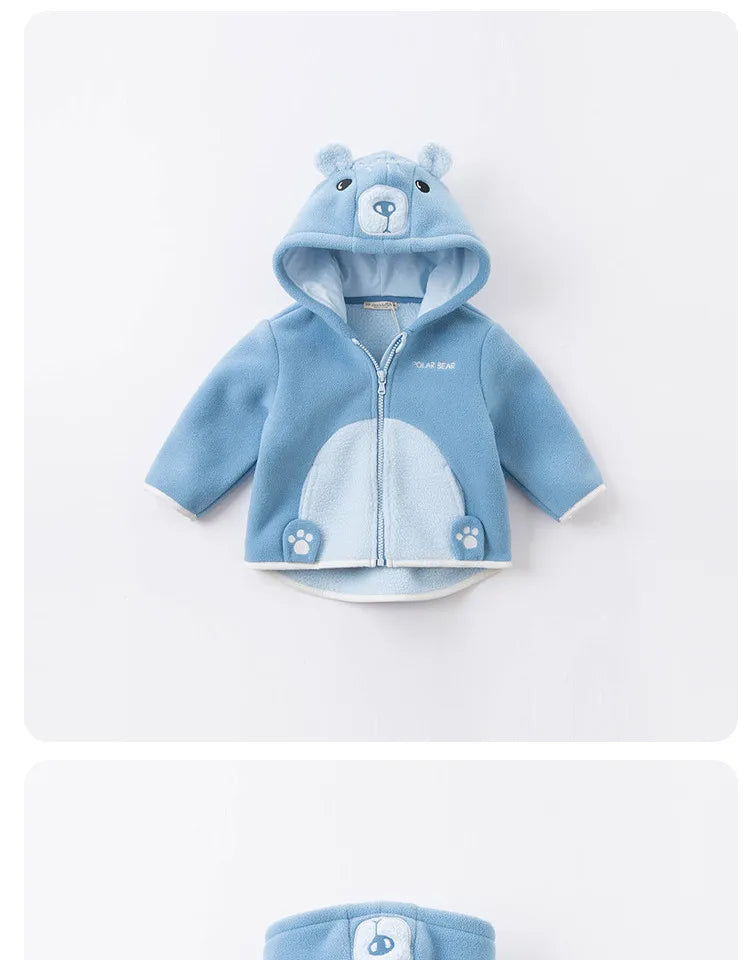 Dave Bella Cute Animal Shape Children Hoodie Cartoon Boys Girls Coat Autumn Warm Hooded Outerwear Toddler Girl Clothes DBX14462
