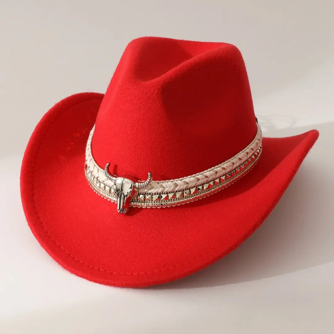New Western Style Cowboy Hat, Ethnic Style Rolled Edge Hat, Sun Hat, Jazz Hat, Outdoor Travel Hat Cow Print Cowboy Hat