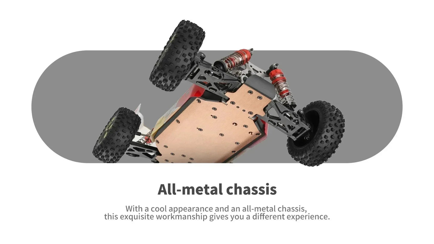 WLtoys 124016 124017 V8 75 km/h Voiture télécommandée électrique 4x4 sans balais haute vitesse tout-terrain Drift pour adultes