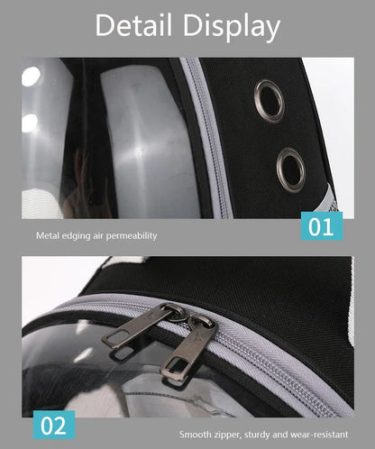 Sac de Transport pour animaux de compagnie, sacs à dos spatiaux pour animaux de compagnie, respirant, Portable, Transparent, pour chiot et chien, sacs à capsules spatiales
