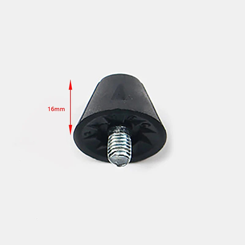 Pointes de remplacement pour chaussures de football noires, goujons durables pour chaussures de football, filetées M5, 13mm, 16mm, 1 pièce par ensemble