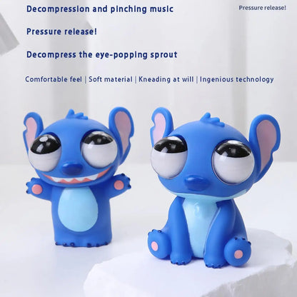 New Stitch Squishy Stress Relief Toy Pop Out Eye Funny Fidget Sensory Toy for Adults Kids Anxiety Relief Desk Decor Funny Gift