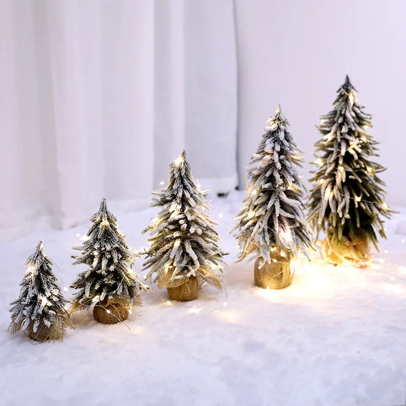 Christmas Creative Mini Snow Fir Small Christmas Tree Christmas Tree Decorations Restaurant Bar Interior Decoration Supplies