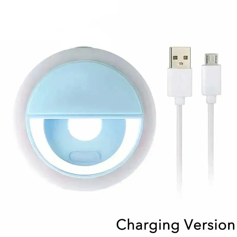 Anneau lumineux Led pour Selfie, Portable, Charge USB, lampe d'objectif de téléphone Portable, diffusion en direct, vidéo, lumière de remplissage pour Selfie, pour tous les smartphones