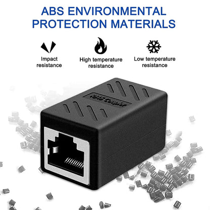 Kebidumei RJ45 Coupler Network Cable Extender 1000Mbps CAT5 CAT6 Ethernet Cable Extender Ethernet LAN Splitter Connector Adapter