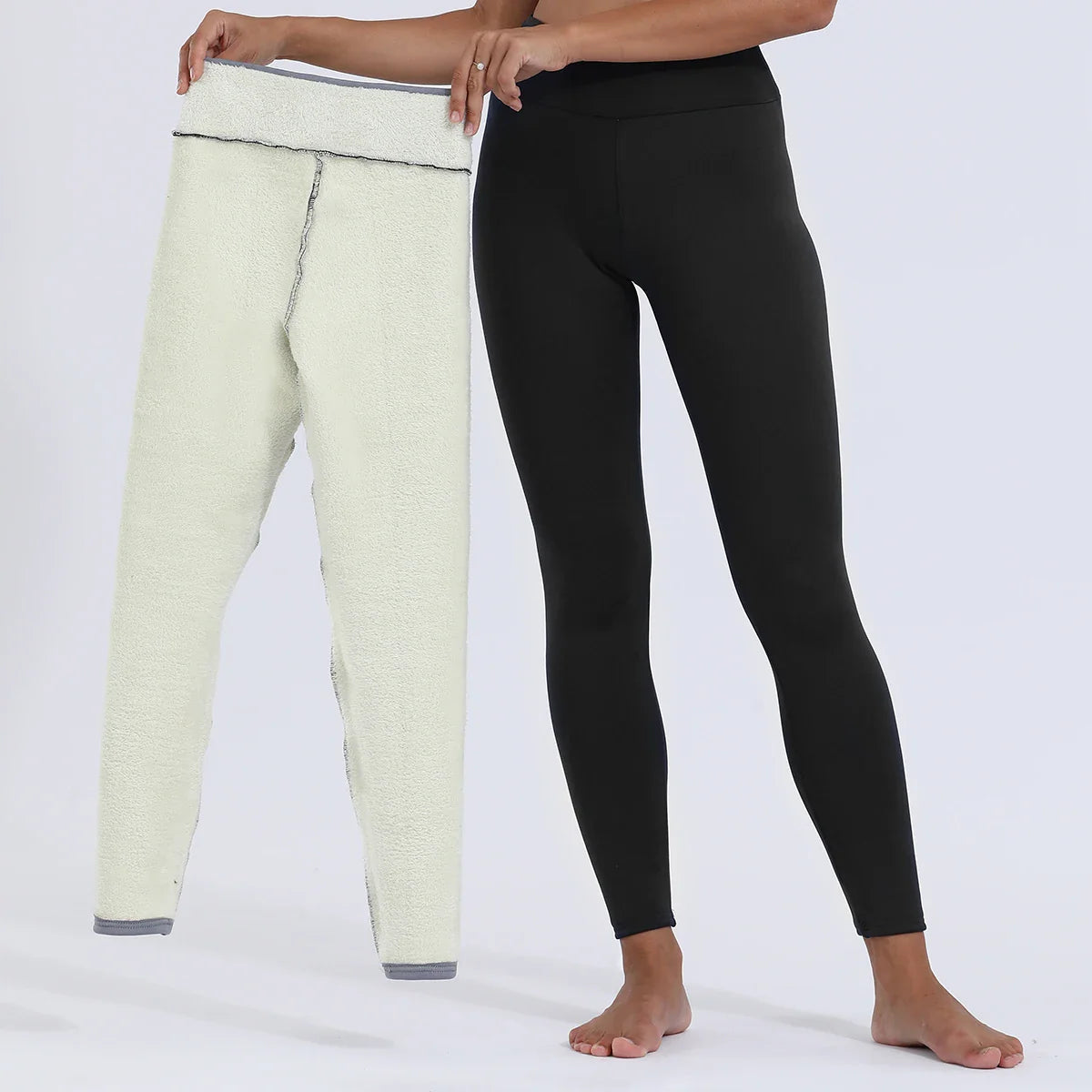 Velours hiver Leggins femmes couleur unie pantalon épais chaud velours taille haute couleur unie extérieur décontracté classique Leggings