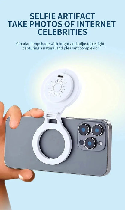 Lampe LED magnétique de poche pour Selfie, pour IPhone, IPad, téléphone portable, ordinateur portable, remplissage Flash, vidéo, Photo, lampe de photographie