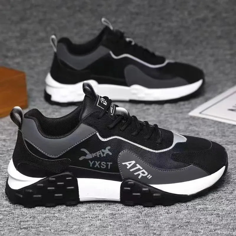 New Lightweight Casual Shoes for Men, Breathable Running Sneakers with Thick Sole for Spring Autumn Sports Walking Tennis Shoes