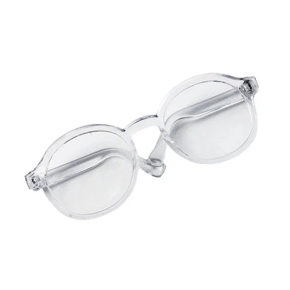Labubu 6.5cm Transparent Plastic Glasses for 1/8 1/6 1/3 1/4 BJD for Labubu MSD SD Plush for EXO Doll Sunglasses