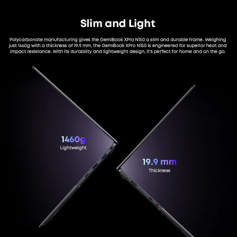 CHUWI GemiBook XPro 14.1 Inch Laptop Intel 12th N150 16GB DDR5 512GB SSD Windows 11 1920*1080 16:9 Screen WiFi 6 BT5.2 38Wh